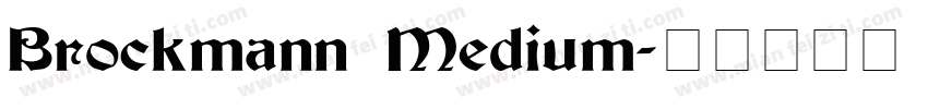 Brockmann Medium字体转换